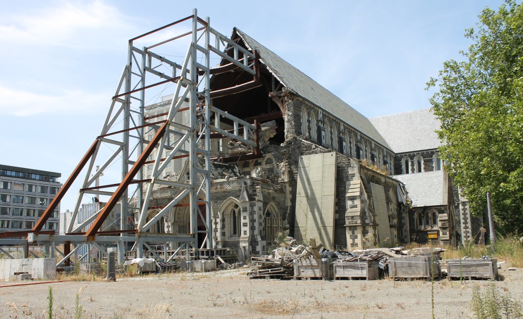 Christchurch Cathedral after earth quakes New Zealand